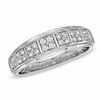 Thumbnail Image 0 of Previously Owned - 0.25 CT. T.W. Diamond Checkerboard Wedding Band in 10K White Gold