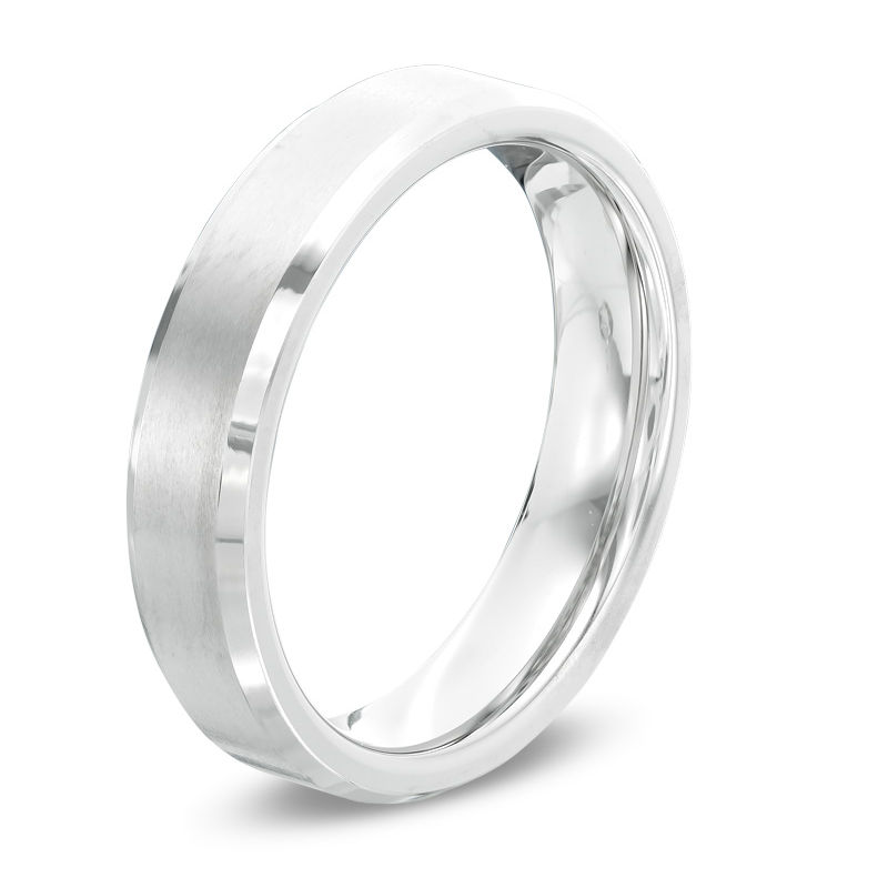 Previously Owned - Triton Men's 5.0mm Comfort Fit Wedding Band in White Tungsten