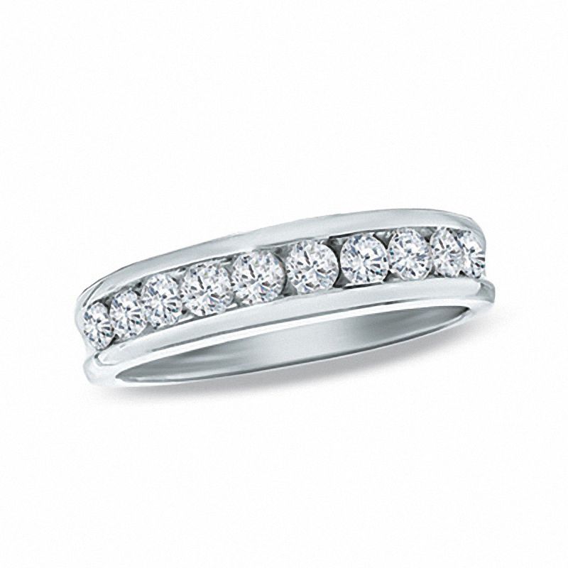 Main Image 1 of Previously Owned - 0.25 CT. T.W. Diamond Channel Band in 10K White Gold