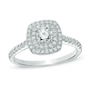 Thumbnail Image 1 of Previously Owned - 0.71 CT. T.W. Diamond Frame Engagement Ring in 14K White Gold (I/I1)