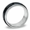 Thumbnail Image 2 of Previously Owned - Triton 8.0mm Comfort Fit Panel Wedding Band in Tungsten Carbide and Ceramic