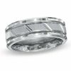 Thumbnail Image 0 of Previously Owned - Triton Men's 8.0mm Comfort Fit Slant Wedding Band in White Tungsten