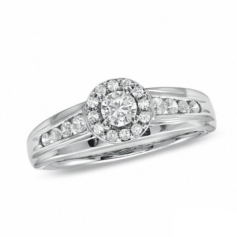 Previously Owned - 0.50 CT. T.W. Diamond Engagement Ring 14K White Gold (I/I1)