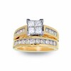 Thumbnail Image 0 of Previously Owned - 1.50 CT. T.W. Quad Square-Cut Diamond Bridal Set in 14K Gold