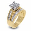 Thumbnail Image 1 of Previously Owned - 1.50 CT. T.W. Quad Square-Cut Diamond Bridal Set in 14K Gold