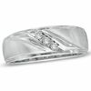 Thumbnail Image 1 of Previously Owned - 0.10 CT. T.W. Diamond Three Stone Slant Band in 10K White Gold