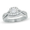 Thumbnail Image 1 of Previously Owned - 0.70 CT. T.W. Diamond Twist Shank Bridal Set in 14K White Gold