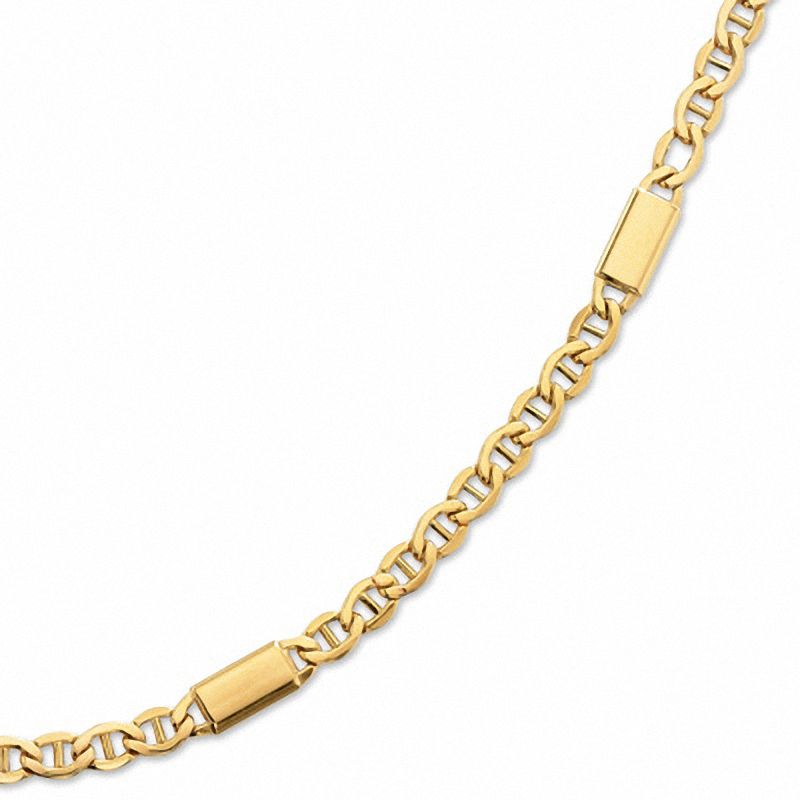 Previously Owned - Men's 120 Gauge Mariner Bar Chain Bracelet in 10K Gold - 8.5"|Peoples Jewellers