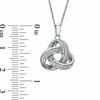Thumbnail Image 2 of Previously Owned - 0.09 CT. T.W. Diamond Celtic Knot Pendant in Sterling Silver