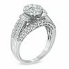 Thumbnail Image 1 of Previously Owned - 1.25 CT. T.W. Diamond Cluster Collar Engagement Ring in 10K White Gold