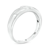 Thumbnail Image 1 of Previously Owned - Men's Diamond Accent Slant Luxury Fit Wedding Band in 10K White Gold
