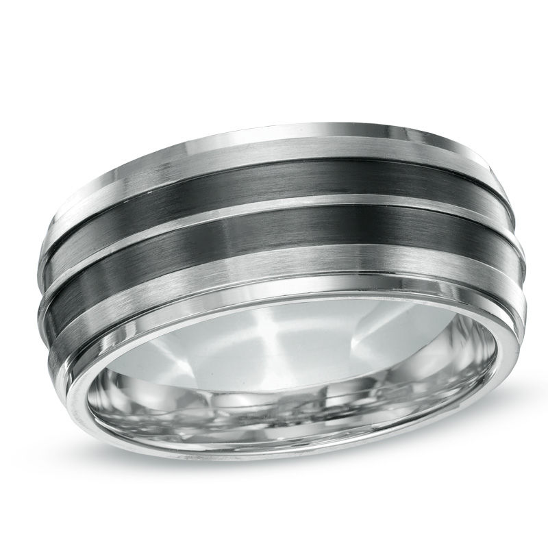 Previously Owned - Triton's Men's 9.0mm Wedding Band in Two-Tone Stainless Steel|Peoples Jewellers