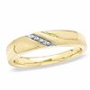 Thumbnail Image 0 of Previously Owned - Men's Diamond Accent Slant Luxury Fit Wedding Band in 10K Gold