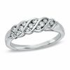 Thumbnail Image 1 of Previously Owned - 0.25 CT. T.W. Diamond Twist Wedding Band in 10K White Gold