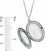 Thumbnail Image 1 of Previously Owned - Diamond Accent Floral Oval Locket in Sterling Silver