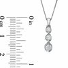 Previously Owned - 0.25 CT. T.W.  Canadian Diamond Three Stone Pendant in 14K White Gold (I/I2) - 17''