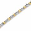 Thumbnail Image 1 of Previously Owned - 1.00 CT. T.W. Diamond Fashion "X" Bracelet in 10K Two-Tone Gold
