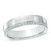 Thumbnail Image 0 of Previously Owned - 0.10 CT. T.W. Diamond Edge Anniversary Band in 10K White Gold