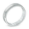 Thumbnail Image 1 of Previously Owned - 0.10 CT. T.W. Diamond Edge Anniversary Band in 10K White Gold