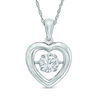 Previously Owned - Unstoppable Love™  5.5mm Lab-Created White Sapphire Heart Pendant in Sterling Silver