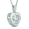 Previously Owned - Unstoppable Love™  5.5mm Lab-Created White Sapphire Heart Pendant in Sterling Silver