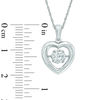 Previously Owned - Unstoppable Love™ 5.5mm Lab-Created White Sapphire Heart Pendant in Sterling Silver
