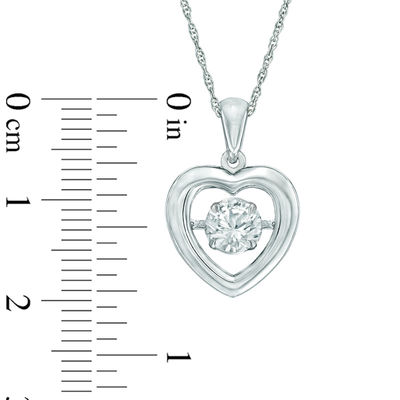 Previously Owned - Unstoppable Love™  5.5mm Lab-Created White Sapphire Heart Pendant in Sterling Silver