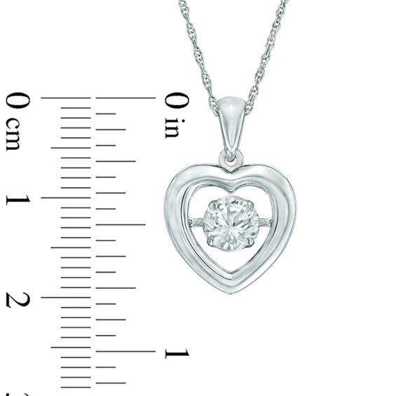 Previously Owned - Unstoppable Love™  5.5mm Lab-Created White Sapphire Heart Pendant in Sterling Silver