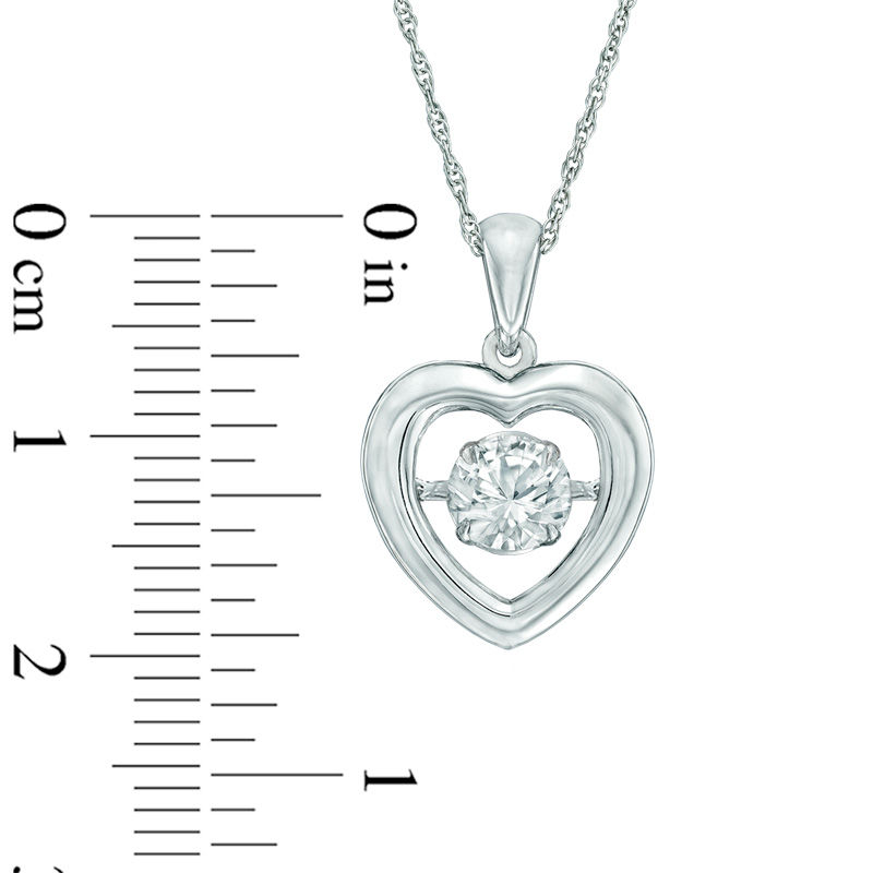 Previously Owned - Unstoppable Love™ 5.5mm Lab-Created White Sapphire Heart Pendant in Sterling Silver