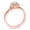 Thumbnail Image 1 of Previously Owned - 0.45 CT. T.W. Diamond Double Frame Bridal Set in 14K Rose Gold (I/I2)