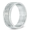 Thumbnail Image 2 of Previously Owned - 8.0mm Groove Wedding Band in Stainless Steel