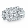 Thumbnail Image 0 of Previously Owned - 3.00 CT. T.W. Quad Princess-Cut Diamond Frame Ring in 14K White Gold