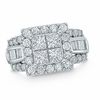 Thumbnail Image 1 of Previously Owned - 3.00 CT. T.W. Quad Princess-Cut Diamond Frame Ring in 14K White Gold