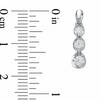 Previously Owned - 0.50 CT. T.W. Diamond Three Stone Drop Earrings in 14K White Gold