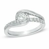 Thumbnail Image 0 of Previously Owned - Sirena™ 0.58 CT. T.W. Diamond Bypass Engagement Ring in 14K White Gold