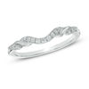Thumbnail Image 1 of Previously Owned - 0.12 CT. T.W. Diamond Contour Wedding Band in 14K White Gold