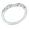 Thumbnail Image 1 of Previously Owned - Ladies' 0.12 CT. T.W. Diamond Contour Wedding Band in 14K White Gold