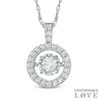 Thumbnail Image 1 of Previously Owned - Unstoppable Love™  0.14 CT. T.W. Diamond Frame Pendant in Sterling Silver