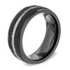 Thumbnail Image 1 of Previously Owned - Men's 8.0mm Comfort Fit Hammered Wedding Band in Black Cobalt