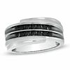 Thumbnail Image 0 of Previously Owned - Men's Black Sapphire Bypass Band in 10K White Gold