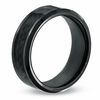 Thumbnail Image 1 of Previously Owned - Men's 8.0mm Comfort Fit Carbon Fibre Inlay Wedding Band in Black Titanium