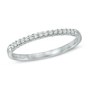 Thumbnail Image 1 of Previously Owned - 0.10 CT. T.W. Diamond Anniversary Band in Sterling Silver