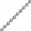 Thumbnail Image 0 of Previously Owned - 0.10 CT. T.W. Diamond Open Teardrop Link Bracelet in Sterling Silver