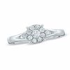 Thumbnail Image 1 of Previously Owned - 0.38 CT. T.W. Diamond Frame Engagement Ring in 14K White Gold
