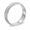 Thumbnail Image 1 of Previously Owned - Men's 6.0mm Matte Hammered Wedding Band in 10K White Gold