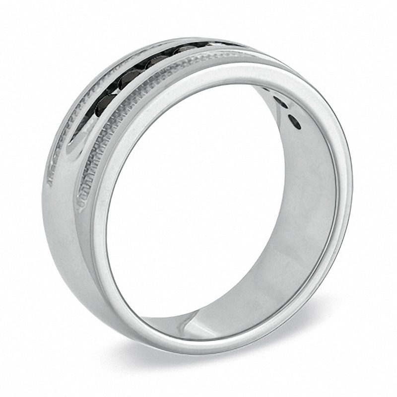 Previously Owned - 0.50 CT. T.W. Black Diamond Band in Sterling Silver