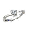 Thumbnail Image 0 of Previously Owned - Cherished Promise Collection™ 0.10 CT. T.W. Diamond Cluster Bypass Ring in 10K White Gold