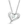 Thumbnail Image 0 of Previously Owned - 0.10 CT.  Canadian Diamond Solitaire Heart Pendant in 14K White Gold (I/I2) - 17"