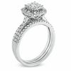 Thumbnail Image 1 of Previously Owned - 0.95 CT. T.W. Composite Diamond Frame Bridal Set in 10K White Gold