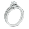 Thumbnail Image 1 of Previously Owned 0.50 CT. T.W. Diamond Frame Swirl Bridal Set in 10K White Gold